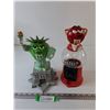 Image 1 : Green M&M Statue of Liberty and Red M&M Gumball Machine Dispensers