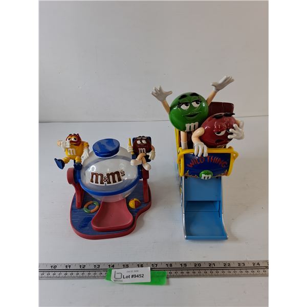 Red & Yellow M&M and Green & Red M&M Roller Coaster Dispensers