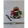 Image 1 : Red & Green M&M Jukebox Dispenser and Red M&M 1994 Watch As-Is