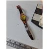 Image 6 : Red & Green M&M Jukebox Dispenser and Red M&M 1994 Watch As-Is