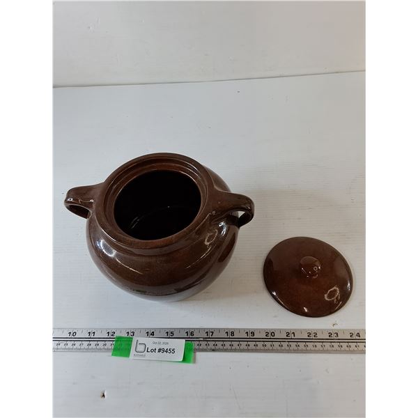 Brown Clay Sunburst Pot