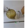 Image 1 : Amber Glass Globe Hanging Lamp Cover, Tent Stove Chimney Pipe Mesh