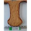 Image 8 : Christian Religious Clock with Wooden Cross Body and Religious Iconography Untested As-Is