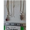 Image 4 : (4) Necklaces, 925 Silver and Holding Case All As-Is