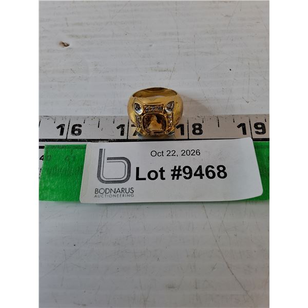 925 Size 8 Plated Ring