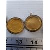 Image 8 : Pair of Earrings, Metal Locket with "More Than My Own Life" French Inscription, Australian 50p Coin