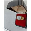 Image 3 : Size 10 Metal Ring with Mother of Pearl Stone in Garnet Topping Box, with Peoples Box