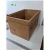 Image 8 : (2) Purple Artifical Feathers, (9) Tea Bags, Tea Tin Container and Wooden Box