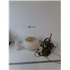 Image 1 : Kerosene Lamp Chimney, Hanging Ceiling Lamp Cover and Fixture Untested As-Is