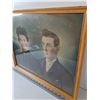 Image 2 : Framed Drawn Picture of Man & Woman, March 1898 21 1/4" x 17 1/4"