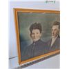 Image 3 : Framed Drawn Picture of Man & Woman, March 1898 21 1/4" x 17 1/4"
