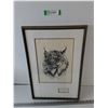 Image 1 : Canadian Lynx Drawing by Shirley Nygren, 1988, 14 3/4" x 22 1/4"