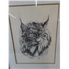 Image 2 : Canadian Lynx Drawing by Shirley Nygren, 1988, 14 3/4" x 22 1/4"