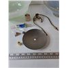 Image 10 : (2) Glass Hanging Light Covers, Mounting Supplies and Box