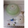 Image 2 : (2) Glass Hanging Light Covers, Mounting Supplies and Box