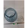 Image 2 : Glass Barrel Ribbed Pickle Honey Jar