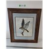 Image 1 : Painting Print "Approaching Storm" of Sparrow Hawk by Paulette Sapergia 21 1/4" x 25 1/4"