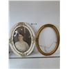 Image 1 : Framed Photo of Woman, Oval Picture Frame, 18 1/2" x 24 1/2" and 17 1/4" x 23 1/4"