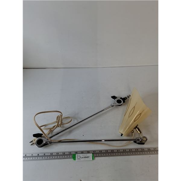 Articulating Double-Arm Desk/Machine Lamp Untested As-Is No Lightbulb