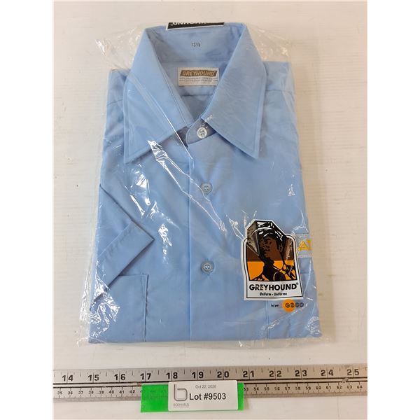 Esco Greyhound Blue Uniform Shirt Size 15 1/2 Sealed