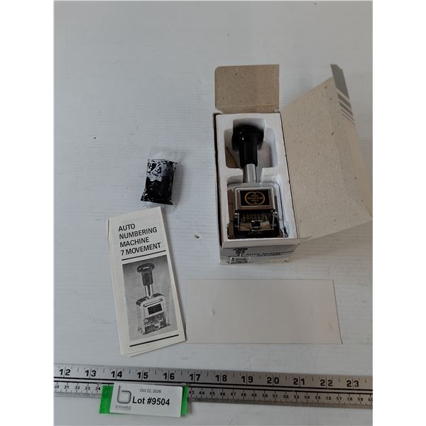 Auto Numbering Machine with Manual, Box