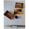 Image 1 : Tiddlywinks Game with Cup, Ball, Playing Pieces, and Box