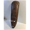 Image 3 : Elongated Hand-Carved Wooden Tribal Wall Mask-24" Long