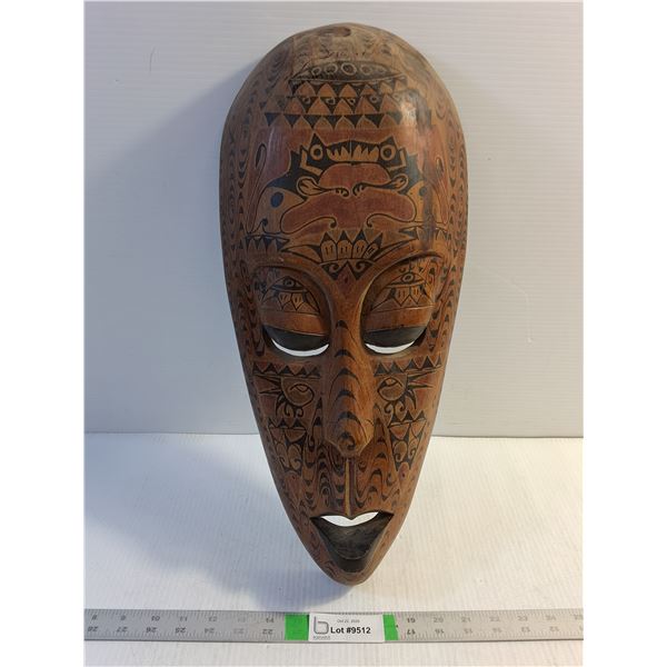 Hand-Carved Wooden Tribal Face Mask-20  long