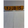 Image 1 : Vintage Yellow Dutch Vehicle License Plate from Netherlands