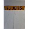 Image 2 : Vintage Yellow Dutch Vehicle License Plate from Netherlands