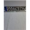 Image 1 : German Euro-Style License Plate with EU Blue Strip