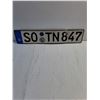 Image 2 : German Euro-Style License Plate with EU Blue Strip
