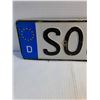 Image 3 : German Euro-Style License Plate with EU Blue Strip