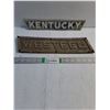 Image 1 : "Kentucky" Metal Emblem Plaque,Embossed Metal Logo Plate from "Westeel"