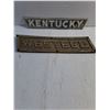 Image 2 : "Kentucky" Metal Emblem Plaque,Embossed Metal Logo Plate from "Westeel"