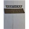 Image 3 : "Kentucky" Metal Emblem Plaque,Embossed Metal Logo Plate from "Westeel"