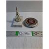 Image 1 : 1953 Ford F-Series 50th Anniversary Horn Button Insert,Spark Plug Mounted on Marble Block