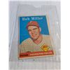 Image 2 : 1958 Topps #326 Bob Miller Card,(2) Antique Glass Marbles