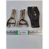 Image 1 : (2) Vintage Transit Ticket Punchers-One Includes Leather Holster