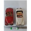Image 2 : (2) Vintage Tin Friction Toy Cars, (1) Jaguar As-Is