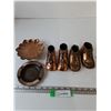Image 1 : (2) Pairs of Copper Plated Baby Shows, Montreal Ashtray and Ashtray Stand