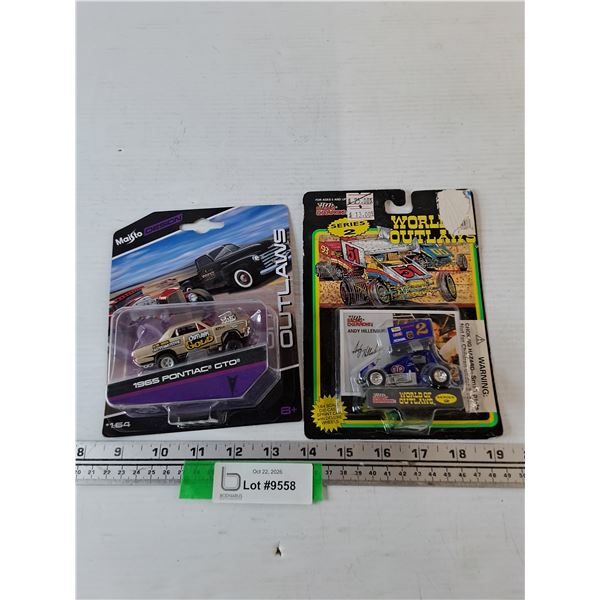 Maisto Design 1965 Pontiac and World Outlaws Die Cast Car, Both 1:64 Sealed