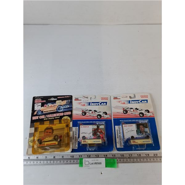 (3) Racing Champions Indy Car & Collector's Card All Sealed