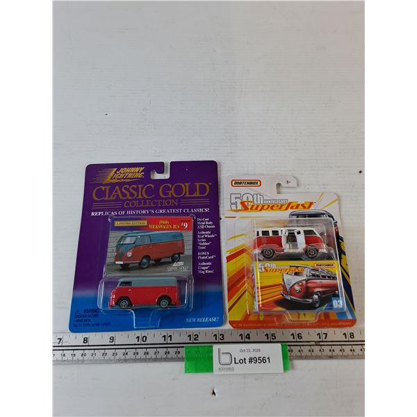 Johnny Lightning Classic Gold Collection 1960s and Matchbox 50th  Volkswagen Vans Sealed