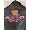 Image 7 : Adult Size XL Sealed Power 50th Anniversary NHRA Black Leather Jacket