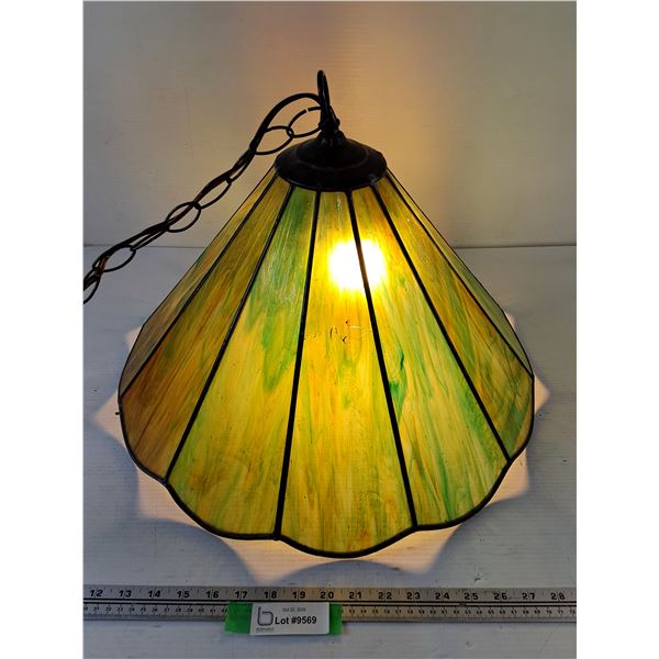 Hanging Ceiling Light Lamp Tested Works As-Is (some cracks-as shown)