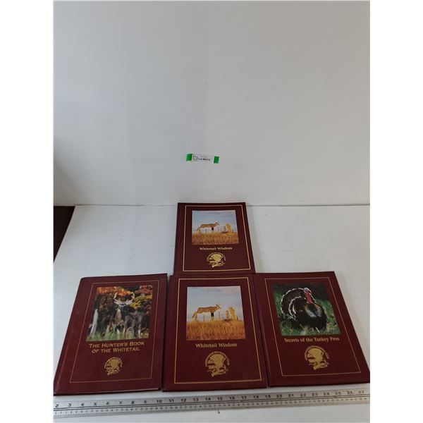 (4) North American Hunting Club Books, Whitetail Wisdom, Hunter's Book of Whitetail, Turkey Secrets