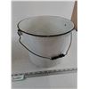 Image 6 : (2) Metal Enamel Buckets As-Is