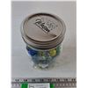 Image 7 : Mason Jar with Marbles and Flat Glass Pieces