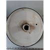 Image 2 : (2) Vintage Industrial Metal Enamel Saucer Lamp Light Fixtures Untested As-Is